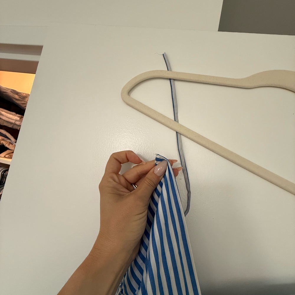 Blue & White Striped Spaghetti Strap Maxi Dress from Madewell, broken strap - Picture 4 of 5